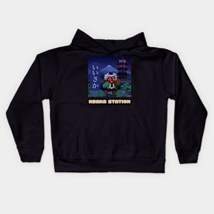 Iisaka, the Tengu Wanderer (Night Ver. 3.0) - “Chibis On The Move” by iisakastation.com Kids Hoodie